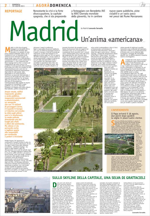 Artículo sobre urbanismo arquitectónico a Ezquiaga Arquitecura en periódico