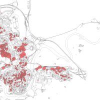 Plano de las actividades comerciales en la ciudad de Toledo